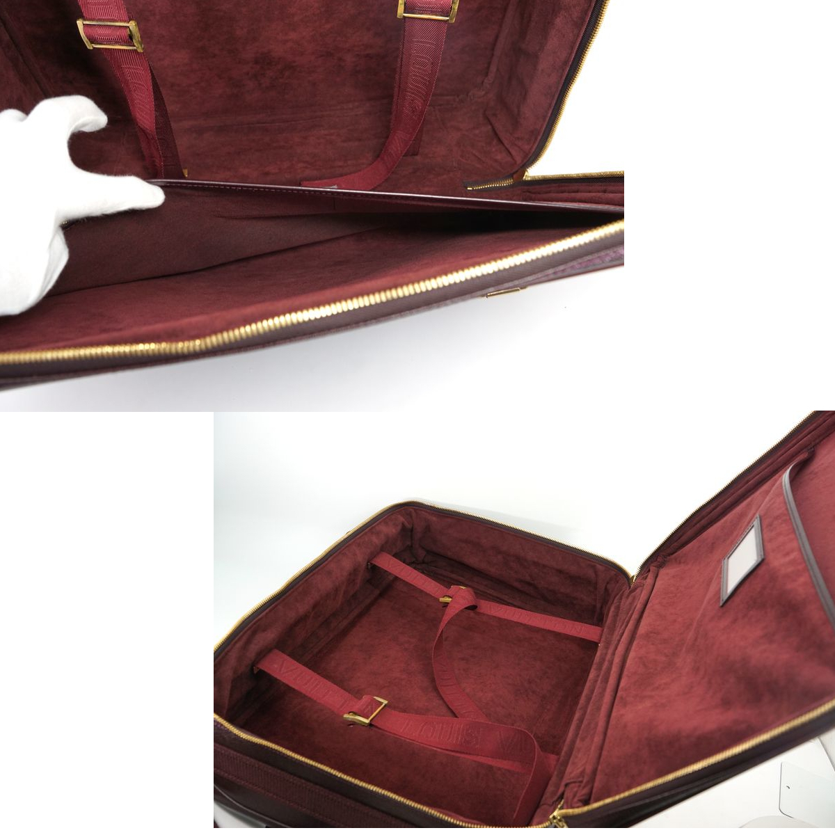 【極美品】ルイヴィトン Louis Vuitton タイガ サテライト53 スーツケース アカジュー ボストン TAIGA BAG 鞄 ショルダーバッグ M30096_画像7