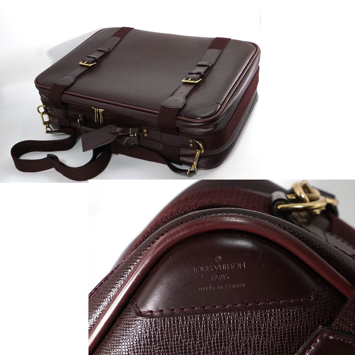 【極美品】ルイヴィトン Louis Vuitton タイガ サテライト53 スーツケース アカジュー ボストン TAIGA BAG 鞄 ショルダーバッグ M30096_画像10
