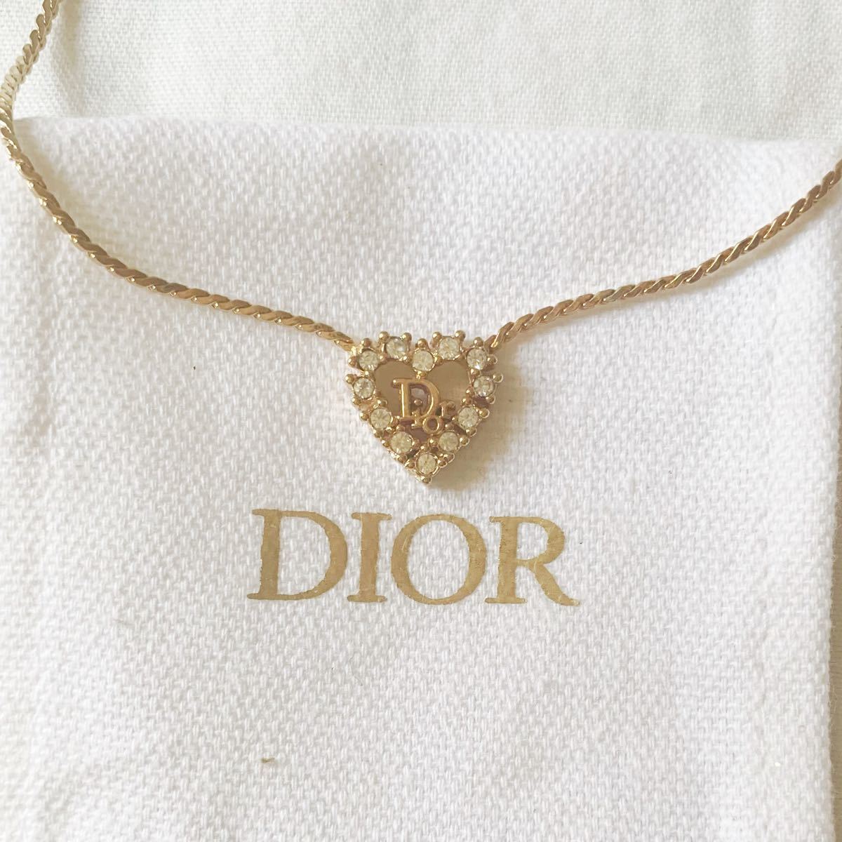 極美品　Christian Dior クリスチャン・ディオール ラインストーン　ネックレス