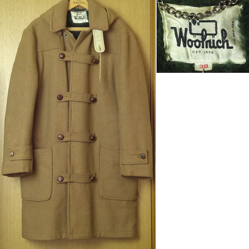 60s 【WOOLRICH】 Hooded Coat / 60年代 ウールリッチ コート フード チンスト ダッフル ローデン ビンテージ ヴィンテージ 50s70s gi56mntJKOuACSTU-9487 Mサイズ