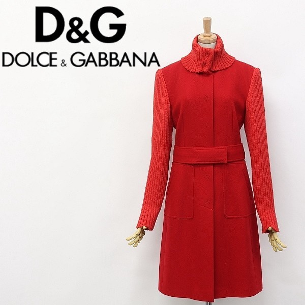 高価値セリー ◇D&G/ドルチェ&ガッバーナ 裏地総柄 リブニット 切替