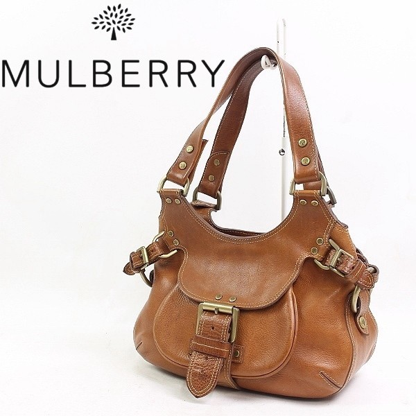 ー品販売 レザー ◇MULBERRY/マルベリー 肩掛け ブラウン バッグ