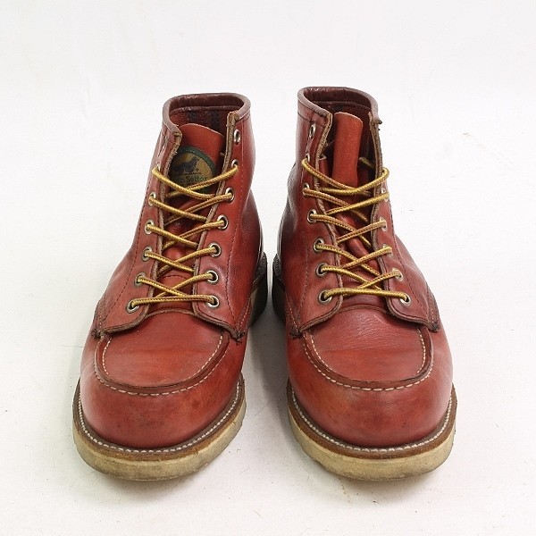 96年製◆RED WING/レッドウィング 875 半円犬タグ アイリッシュセッター レザー ブーツ 赤茶 6_画像2