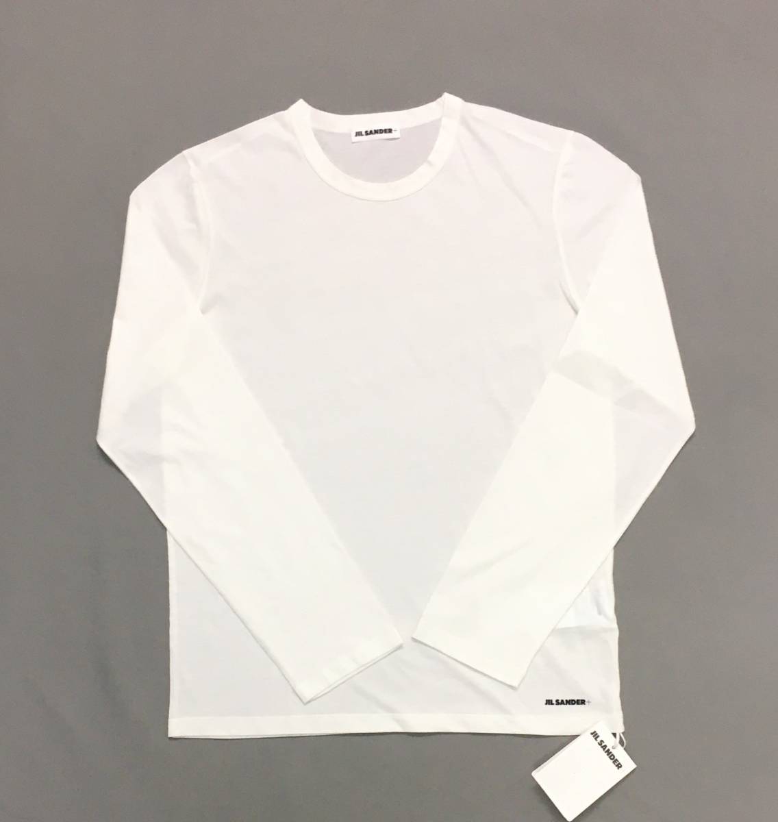 新品 サイズS JIL SANDER+ ロゴ プリント コットン クルーネック ロン