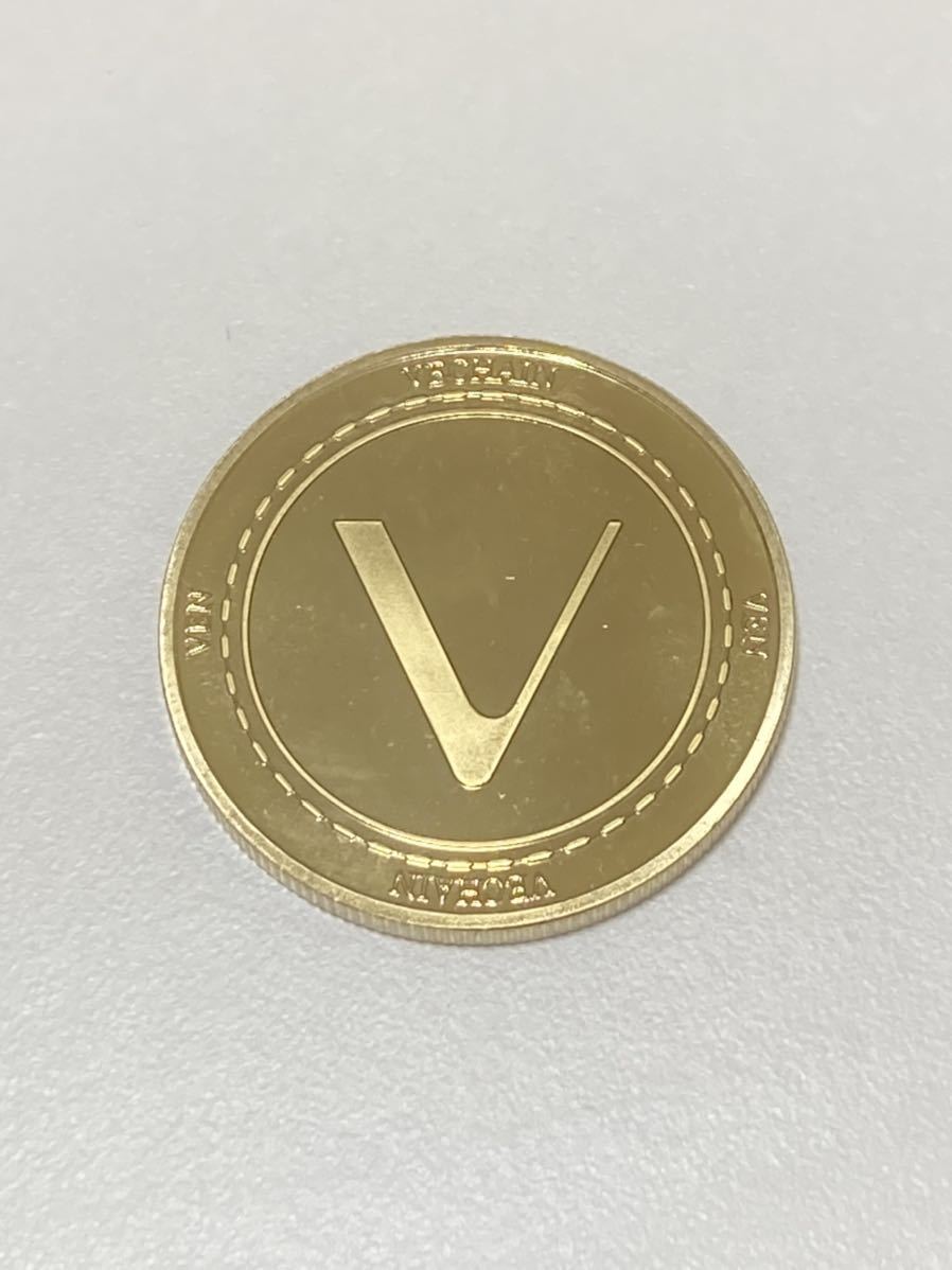 VeChain (VEN) ヴィチェーン 仮想通貨 レプリカ メダル ゴールド　レア！希少！_画像1