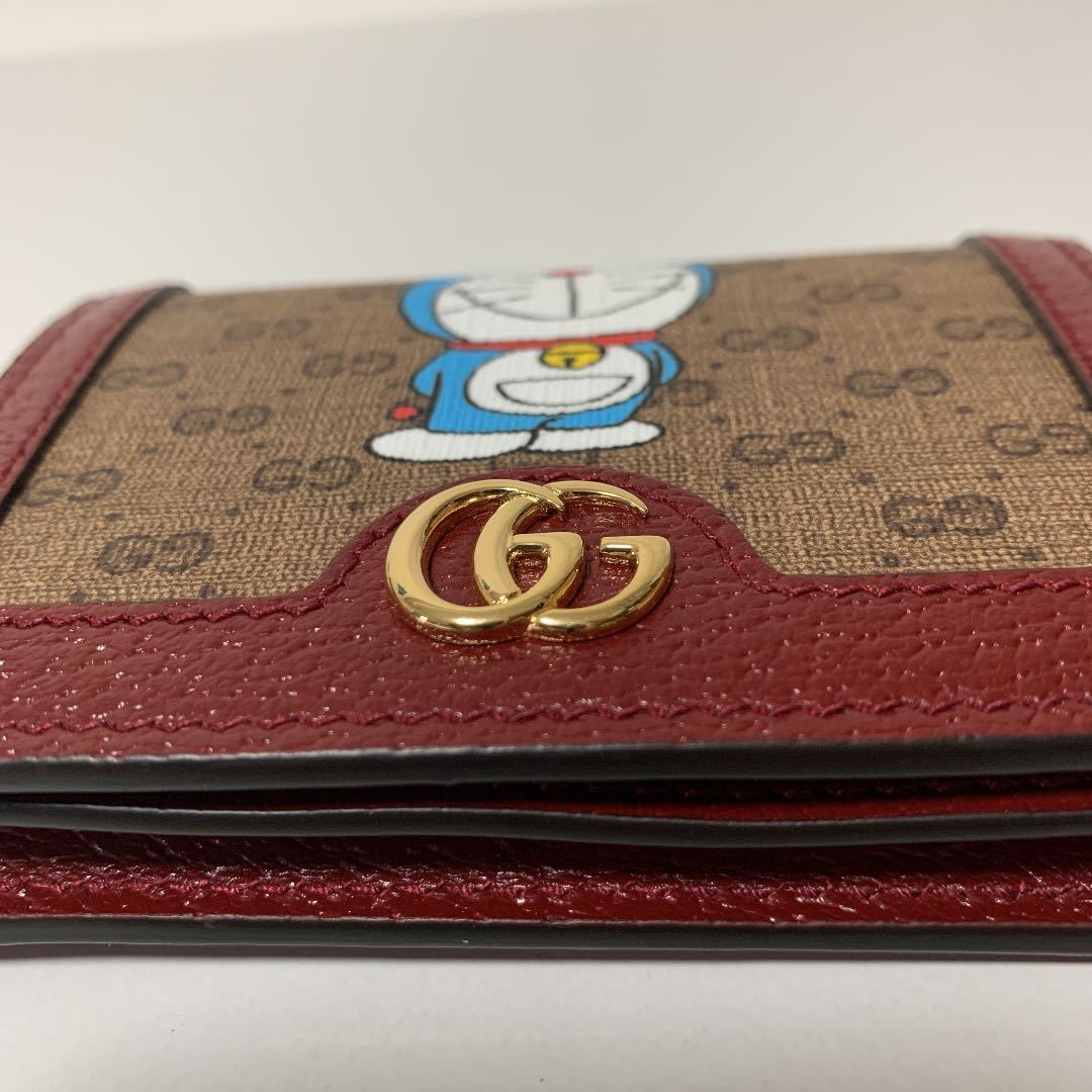 GUCCI DORAEMON×GUCCI ミニ財布 カードケース 647788 ドラえもんコラボ ミニGGスプリーム コンパクトウォレット 美品_画像6