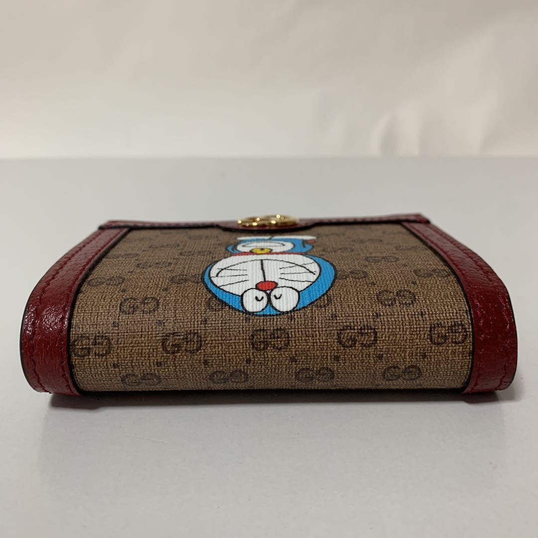 GUCCI DORAEMON×GUCCI ミニ財布 カードケース 647788 ドラえもんコラボ ミニGGスプリーム コンパクトウォレット 美品_画像5