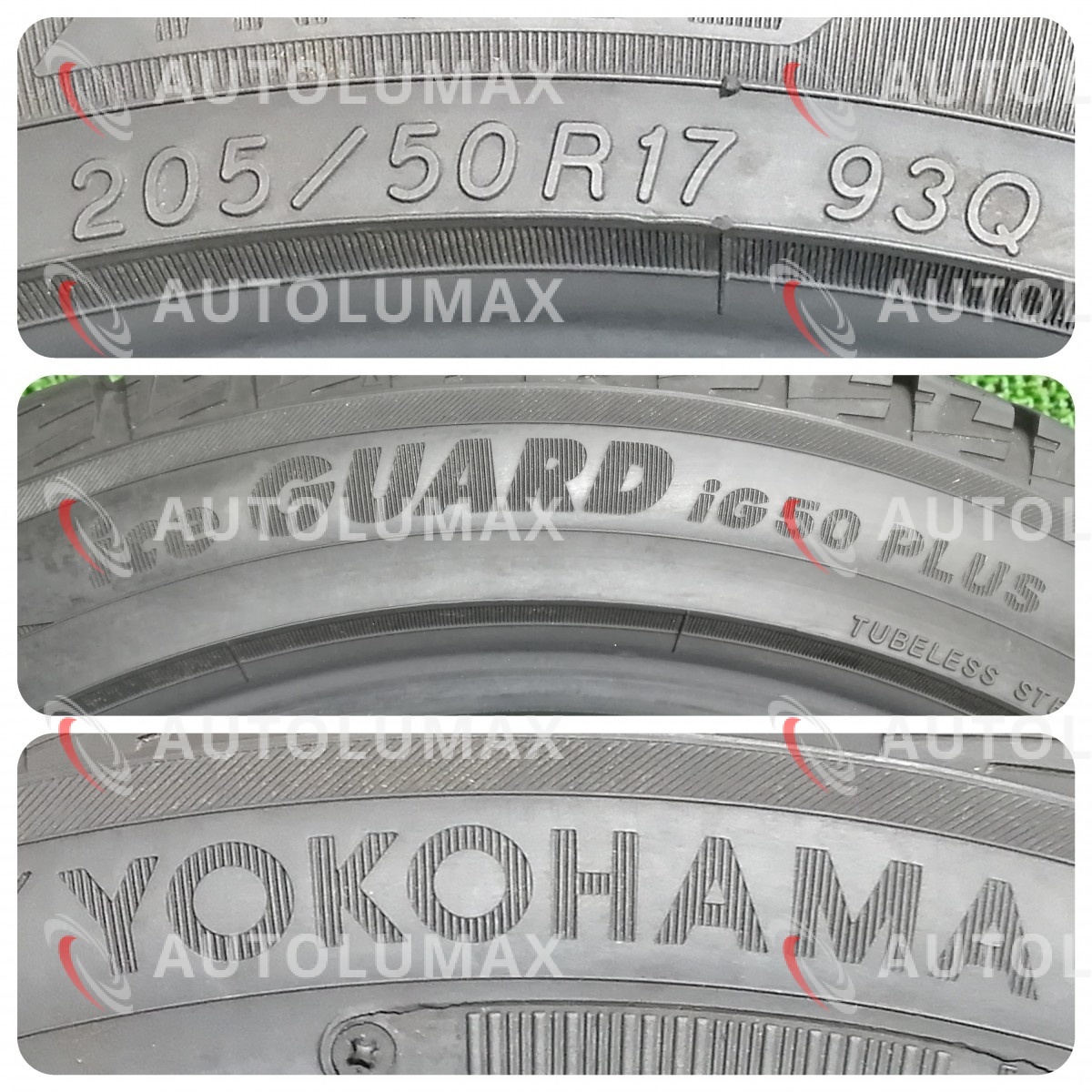 205/50R17 93Q Yokohama iceGUARD iG50 PLUS 中古 スタッドレスタイヤ 2本セット 送料無料 205/50/17 ヨコハマ U127.C_画像4