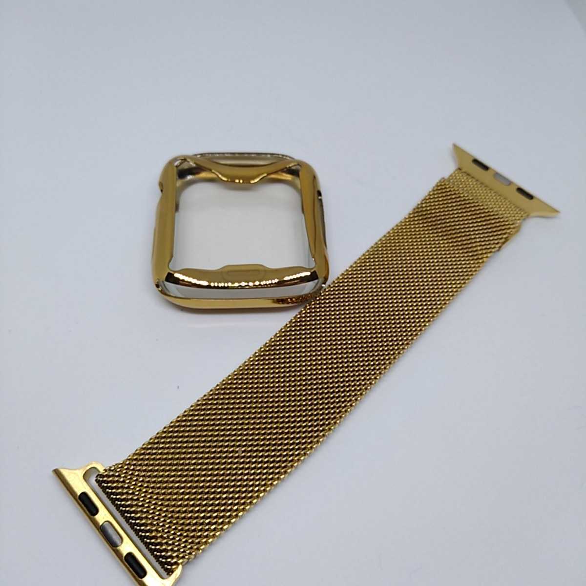  immediately shipping Gold 44mm Applewatch Apple watch for mesh stainless steel belt TPU case magnet type for exchange 