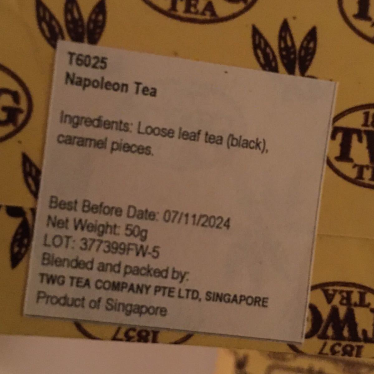TWG 茶葉50g x 2袋　キャラメル風味-緑茶ベース&紅茶ベース