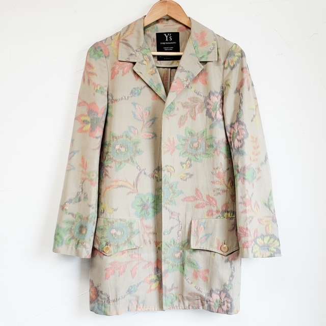 Wise Y's Y's Yoji Yamamoto Botanical Pattern Jacket 1 Сделано в Японии Серый хлопок yohji yamamoto Цветочный рисунок