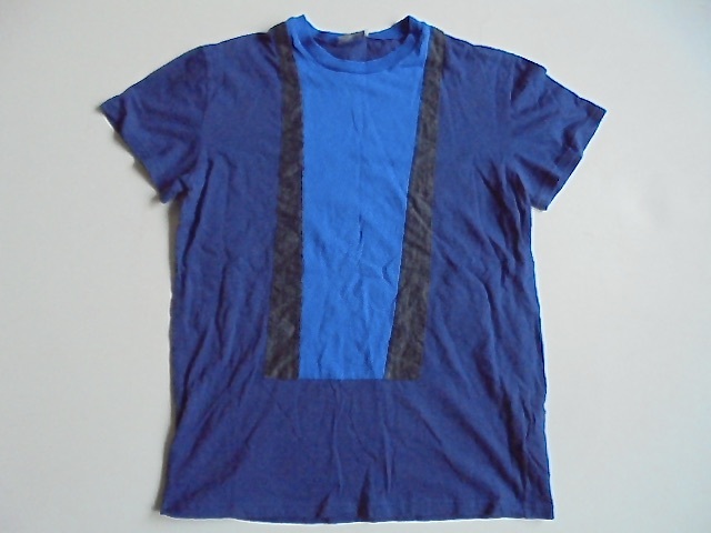 【ご予約品】 Dior HOMME シルク素材混紡デニム風切り替えし半袖TシャツS 美品 Sサイズ