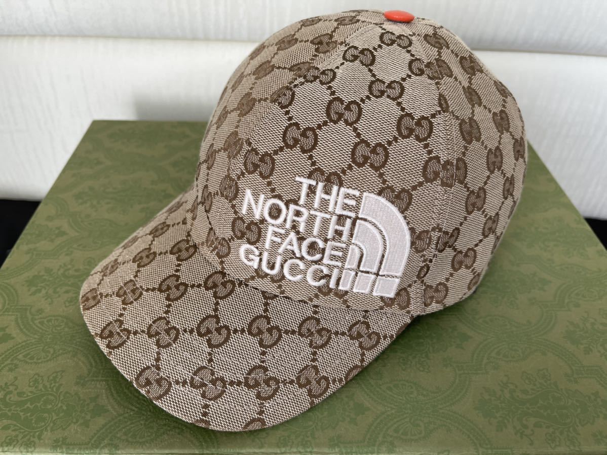 ☆GUCCI ｘ THE NORTH FACE コラボ 2nd Edition ベースボールキャップLサイズ 新品箱付 送込☆グッチ ノースフェイス