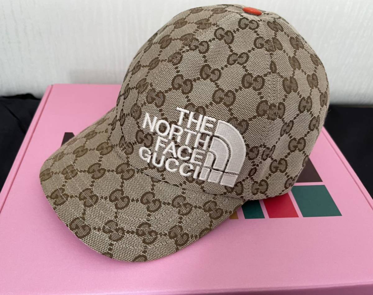 ☆GUCCI ｘ THE NORTH FACE コラボ 2nd Edition ベースボールキャップLサイズ 新品箱付 送込☆グッチ ノースフェイス