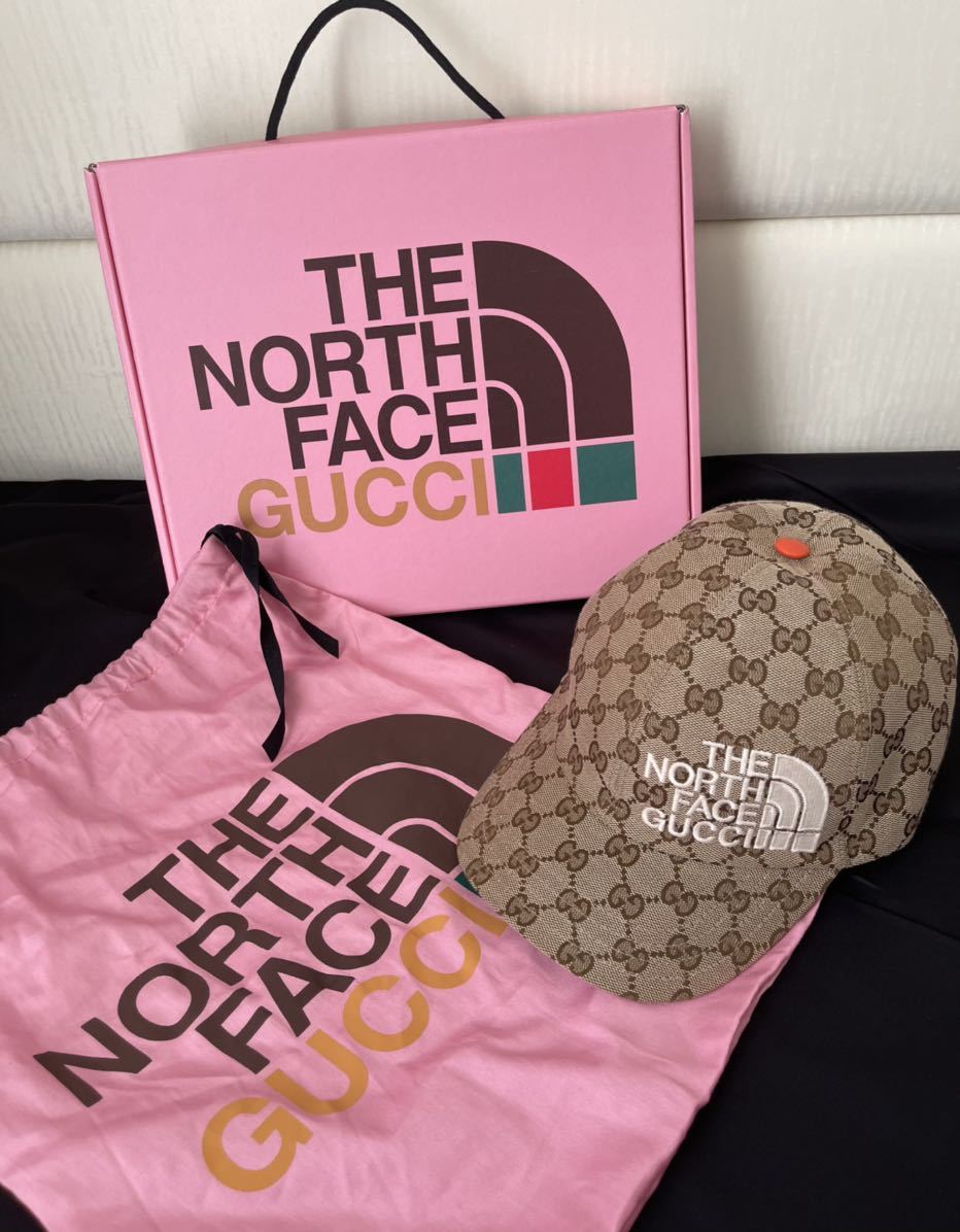 ☆GUCCI x THE NORTH FACE コラボ 2nd Edition ベースボールキャップLサイズ 新品箱付 送込☆グッチ ノースフェイス