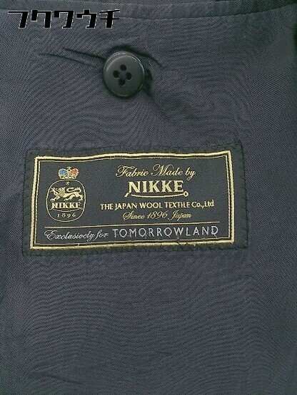 ◇ TOMORROWLAND トゥモローランド 背抜き シングル パンツ スーツ 上下 サイズ46 グレー メンズ_画像7