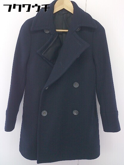 □ THE RERACS ザリラクス ウール Pコート サイズ36 ネイビー