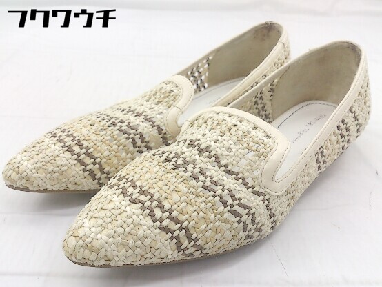 ◇ Oriental Traffic ポインテッドトゥ メッシュ フラット パンプス シューズ サイズ40E ベージュ系 レディース