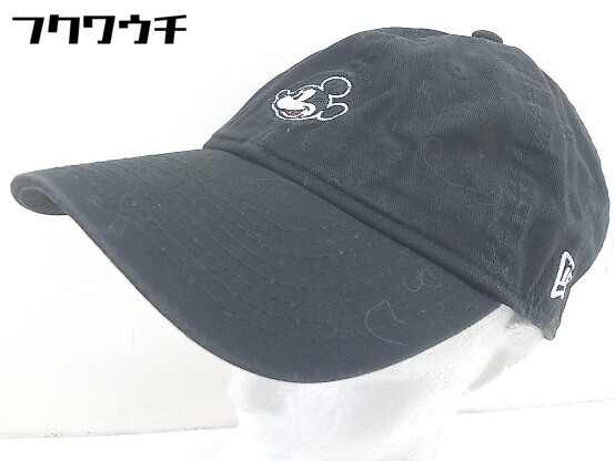 NEW ERA × Disney ミッキーマウス 刺繍 WEB限定 ストラップバック 帽子 ブラック レディース メンズ 誠実 野球帽 キャップ