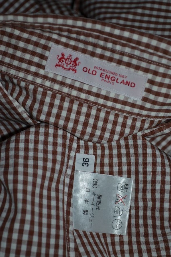 オールドイングランド　OLD　ENGLAND　チェック　シャツ　36 C8301_画像3