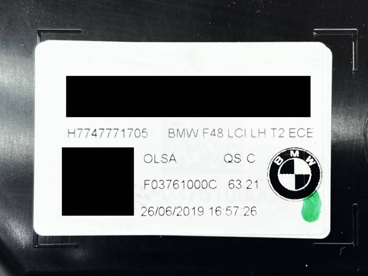 【送料込み】即決 ◆ X1 F48 後期 LCI / LED ◆ BMW 純正 左 テールライト 内側 F03761000C 63217477717 ランプ [3995]