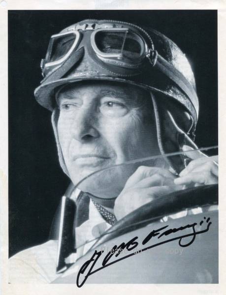 1954年 MERCEDES F1 ファン・マヌエル・ファンジオ サインフォト_Juan Manuel Fangio MERCEDES F1