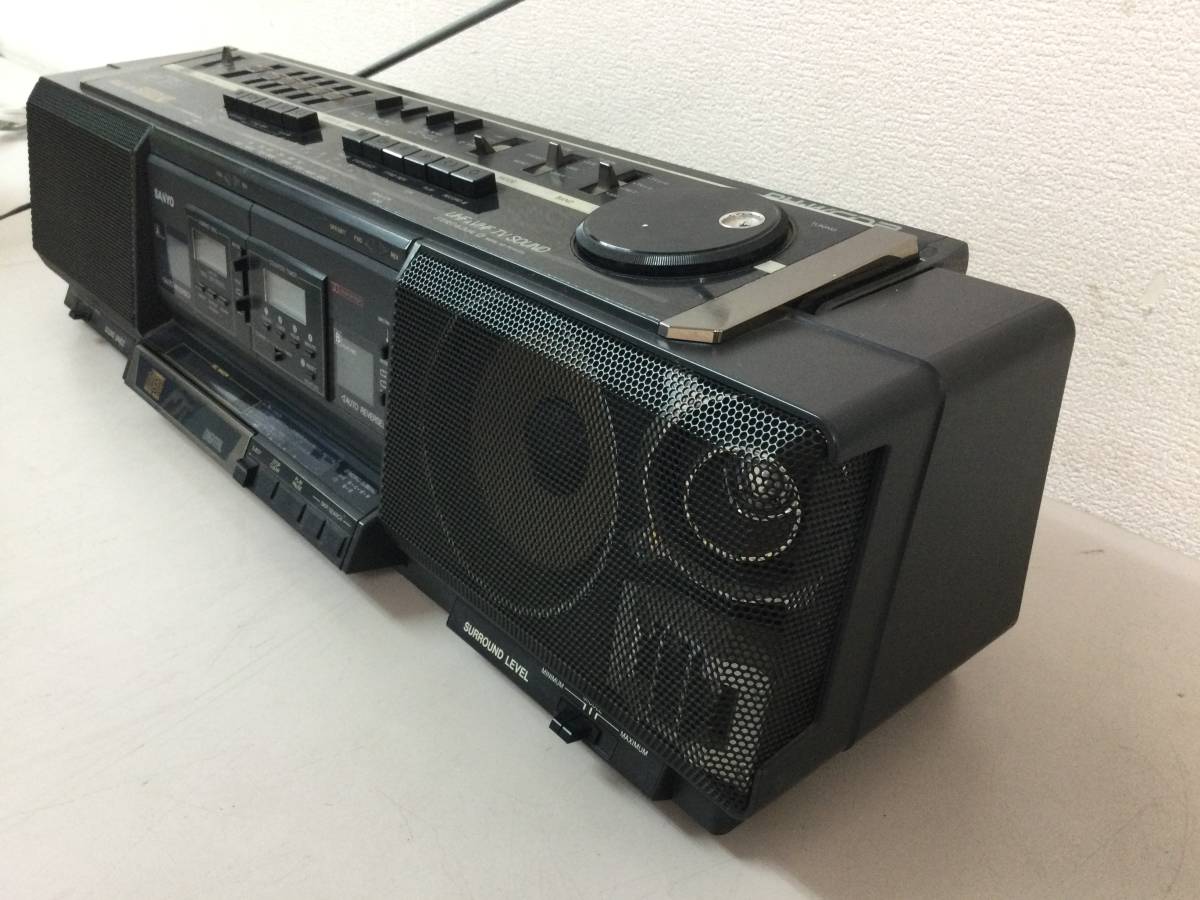  rare!SANYO Sanyo Electric stereo dual PH-WCD3 double cassette CD AM/FM radio-cassette Showa Retro Junk 