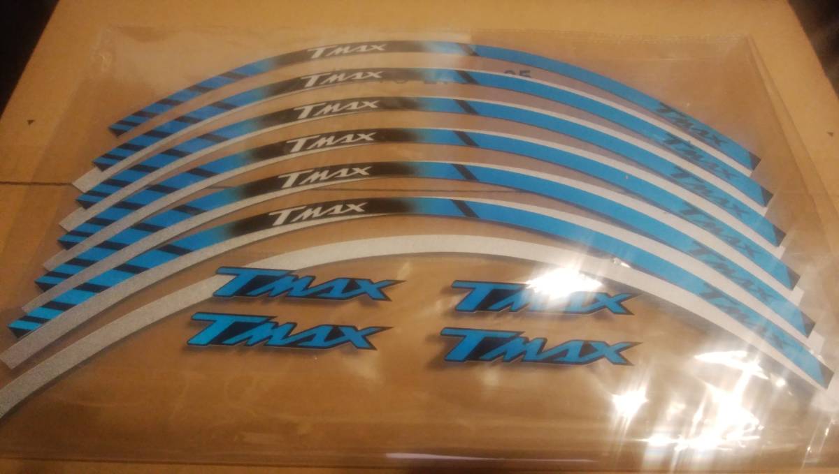 公式の 送料込 在庫有 リムステッカー ホイールステッカー 青 T-MAX560 T-MAX500 13周年記念イベントが T-MAX530 TMAX560 TMAX500 TMAX530
