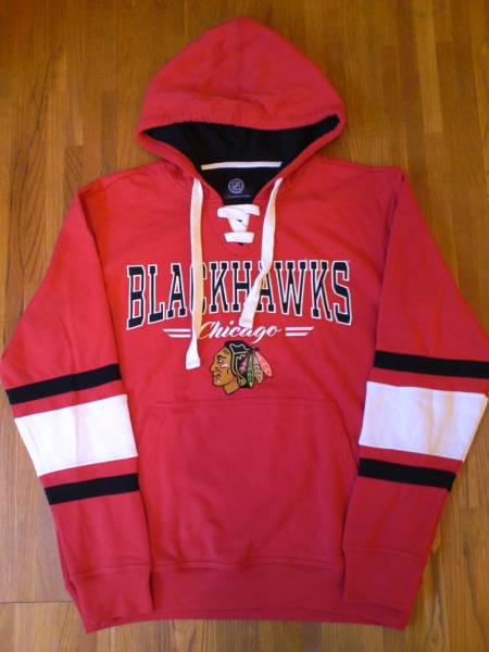 *訳あり* NHL シカゴブラックホークス パーカー Lサイズ　刺繍　chicago blackhawks アイスホッケー