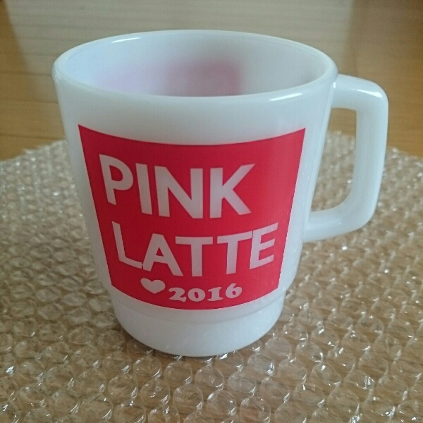 激レア！★限定品【PINK LAATE/ピンクラテ】可愛(ài)い?スタッキングプラカップ 非売品 マグカップ 希少 ノベルティ グッズ 貴重 入手困難品