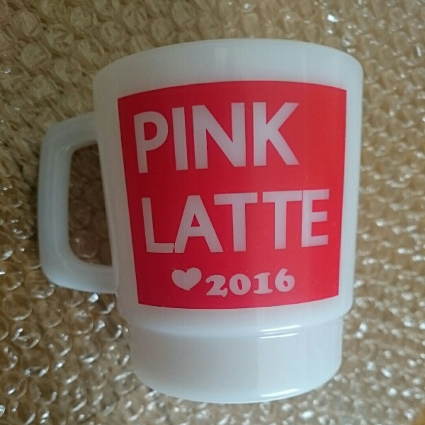 激レア！★限定品【PINK LAATE/ピンクラテ】可愛(ài)い?スタッキングプラカップ 非売品 マグカップ 希少 ノベルティ グッズ 貴重 入手困難品