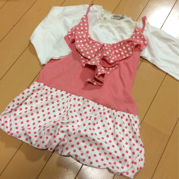 新品◆長袖レーストップス&バルーンチュニック◆2枚セット品90