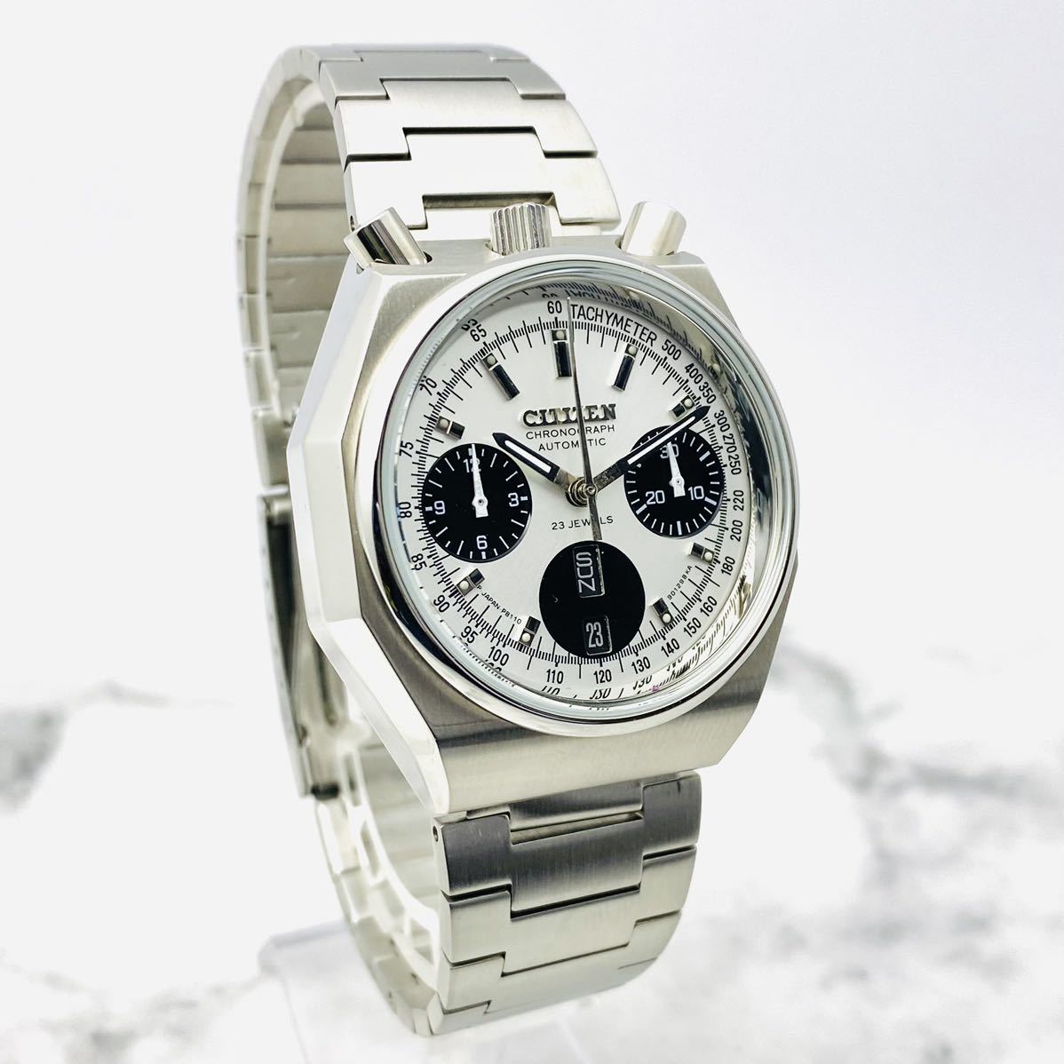 極美品◇CITIZEN シチズンチャレンジタイマー8110A◇ツノクロノ角
