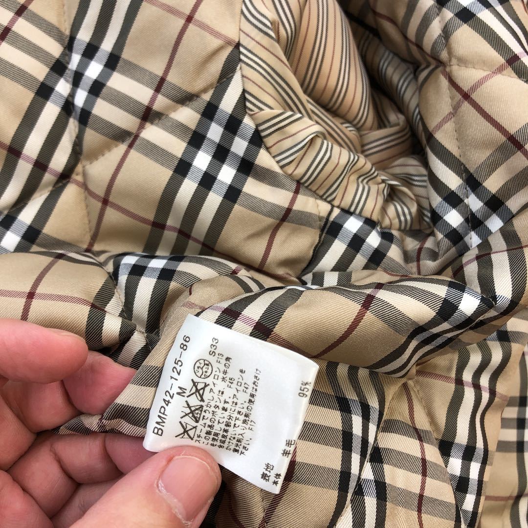 美品 BURBERRY BLACK LABEL フーデット ダッフルコート(M)中綿 キルティング_画像8