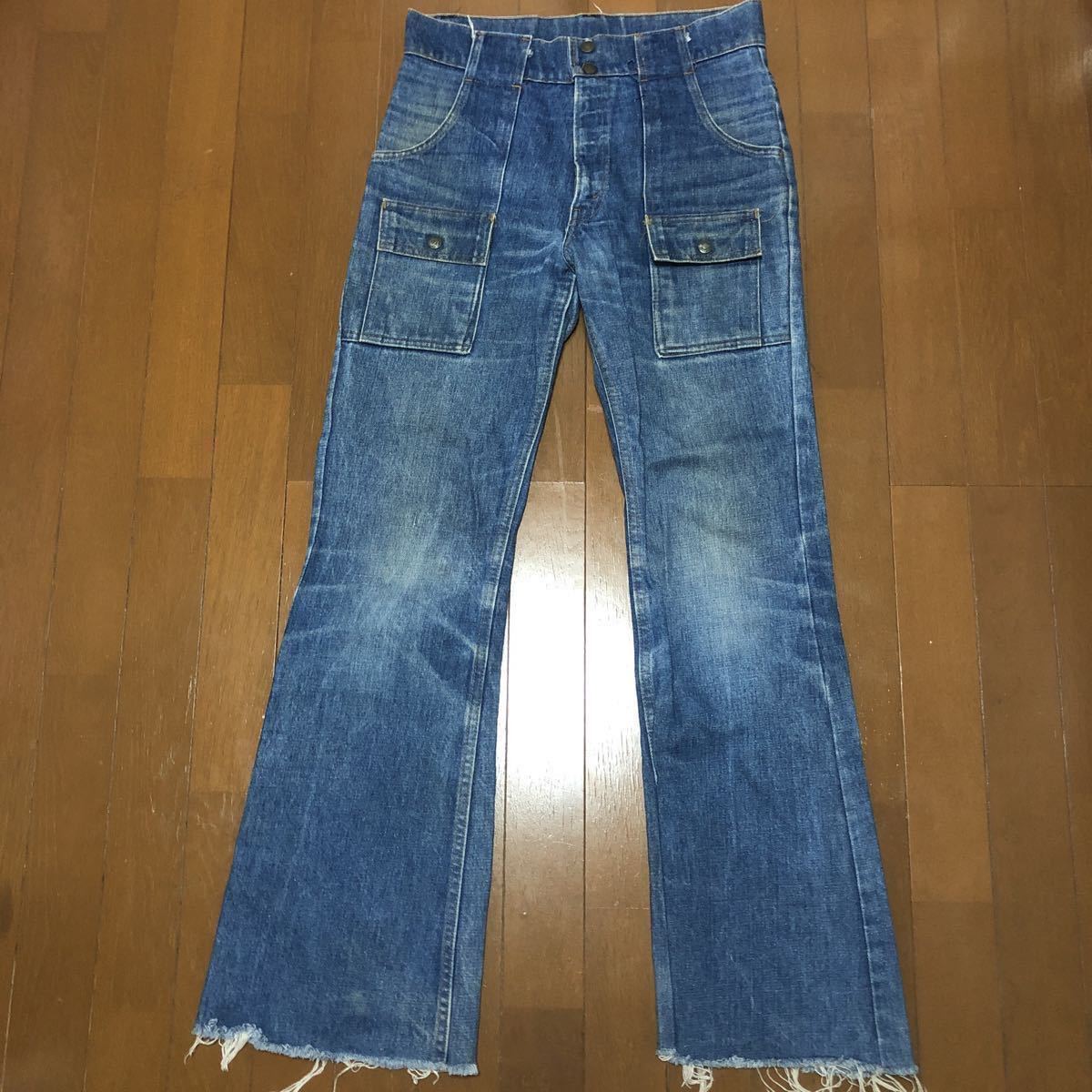 70s Levi's 676 DENIM FLARE BUSH PANTS リーバイス デニム フレア ブッシュパンツ_画像1