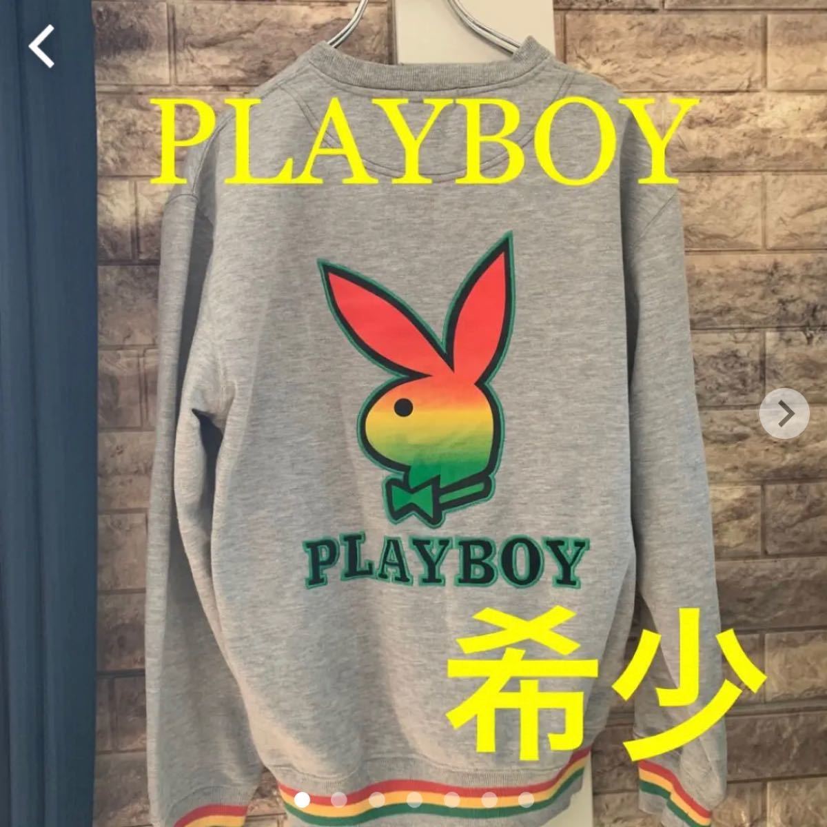 PLAYBOY プレイボーイ ラスタカラー ビンテージ スウェット トレーナー