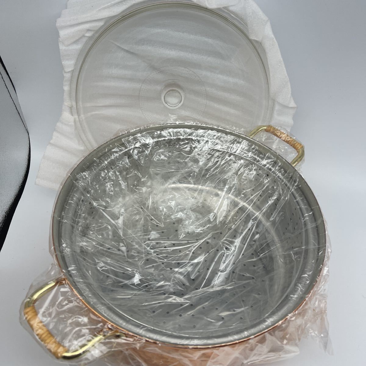 ☆730 AMOR アモール 純銅萬代鍋 27cm 未使用品 両手鍋