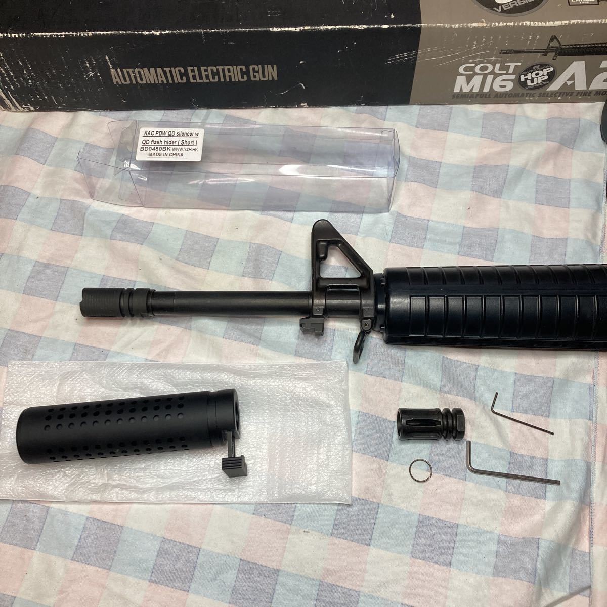 東京マルイ M16A2電動ガン+ノーマルマガジン+QDサイレンサー+ 東京マルイ M16A2電動ガン+ノーマルマガジン+QDサイレンサー+