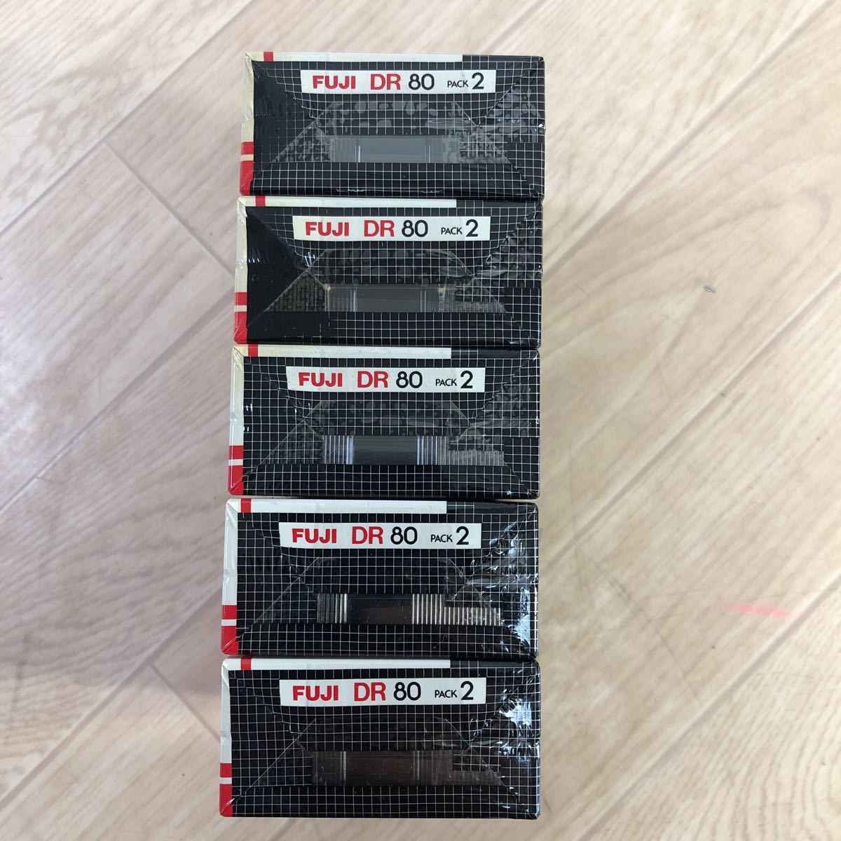 FUJI フジカセットテープ DR 80 2本パック 5個セット 計10個 富士フィルム カセットテープ 未使用 未開封 デッドストック (A1416)_画像6