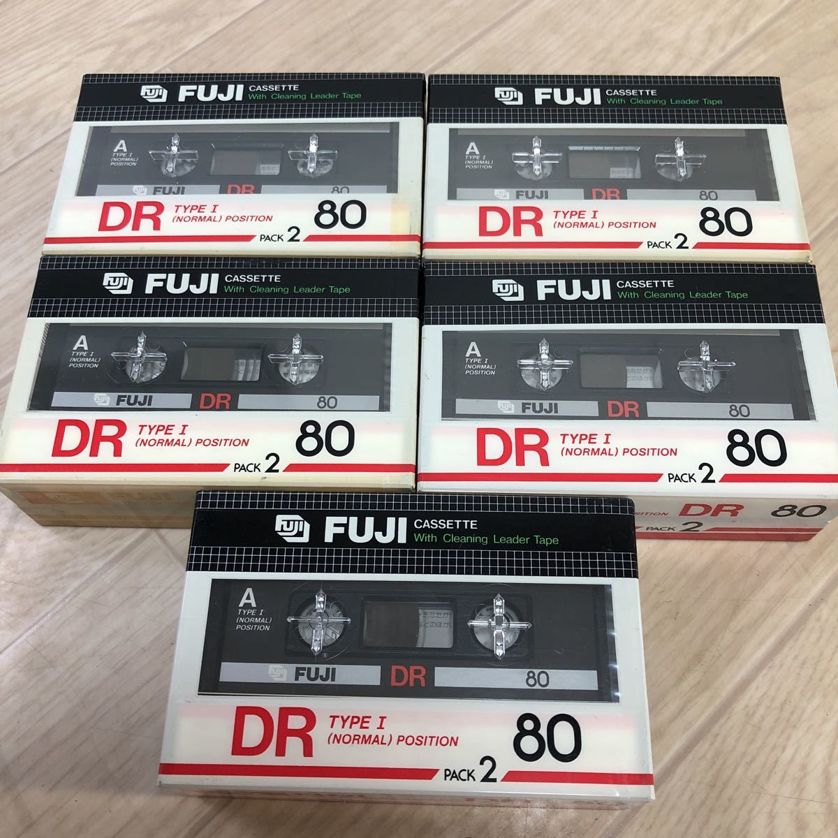 FUJI フジカセットテープ DR 80 2本パック 5個セット 計10個 富士フィルム カセットテープ 未使用 未開封 デッドストック (A1416)_画像8