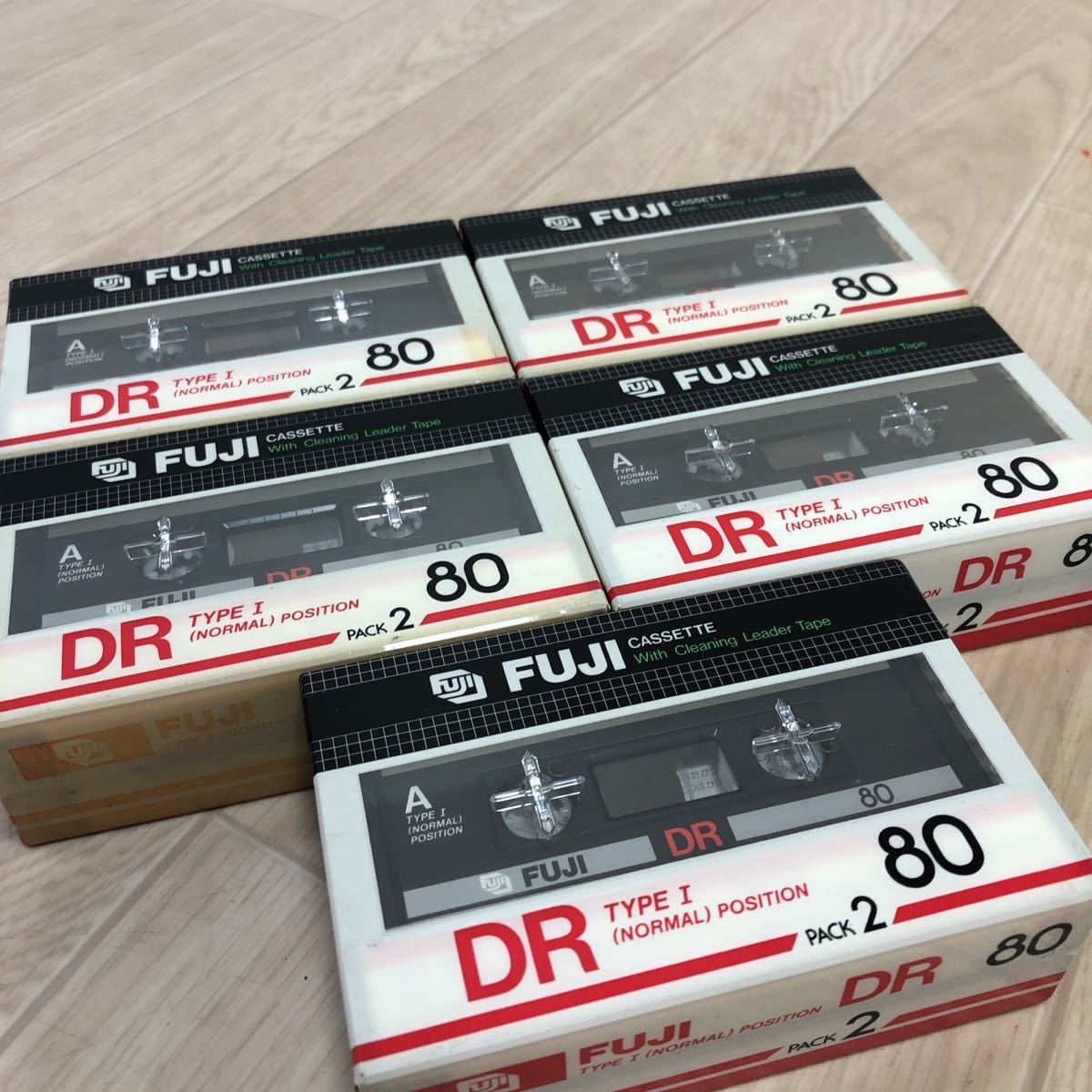 FUJI フジカセットテープ DR 80 2本パック 5個セット 計10個 富士フィルム カセットテープ 未使用 未開封 デッドストック (A1416)_画像7