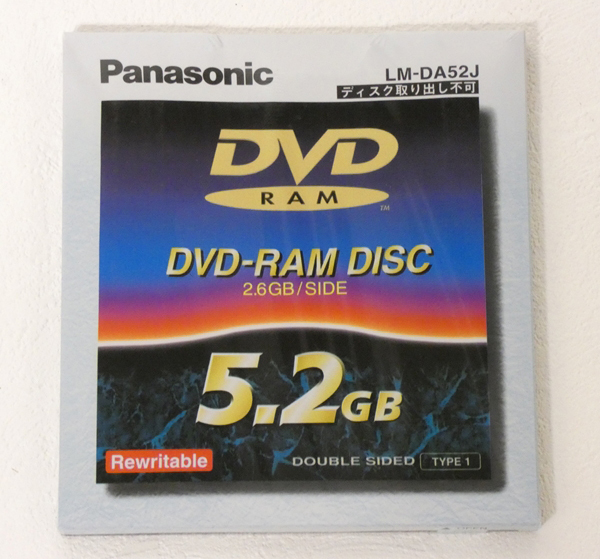 ■Panasonic 5.2GB DVD-RAM LM-DA52J TYPE 1_画像1