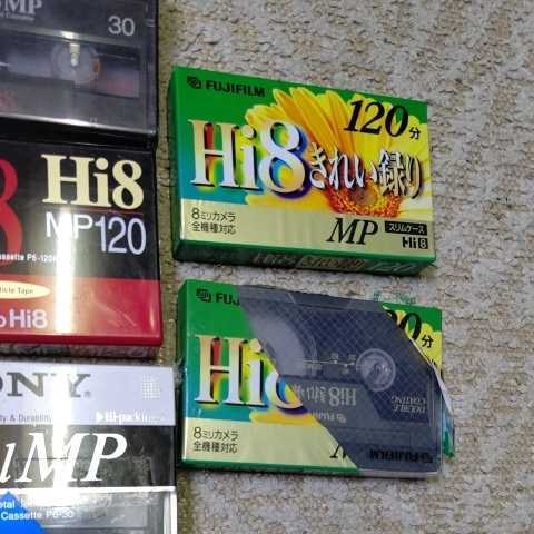 HI8/8mm видео кассета / не использовался 9 шт. комплект /SONY FUJIFILM