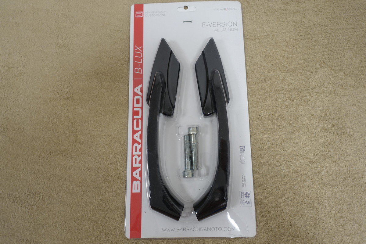 BARRACUDA B-LUX E-VERSION アルミビレットミラーセット ブラック 定価36,140円 brc-e-version バラクーダ1_画像1