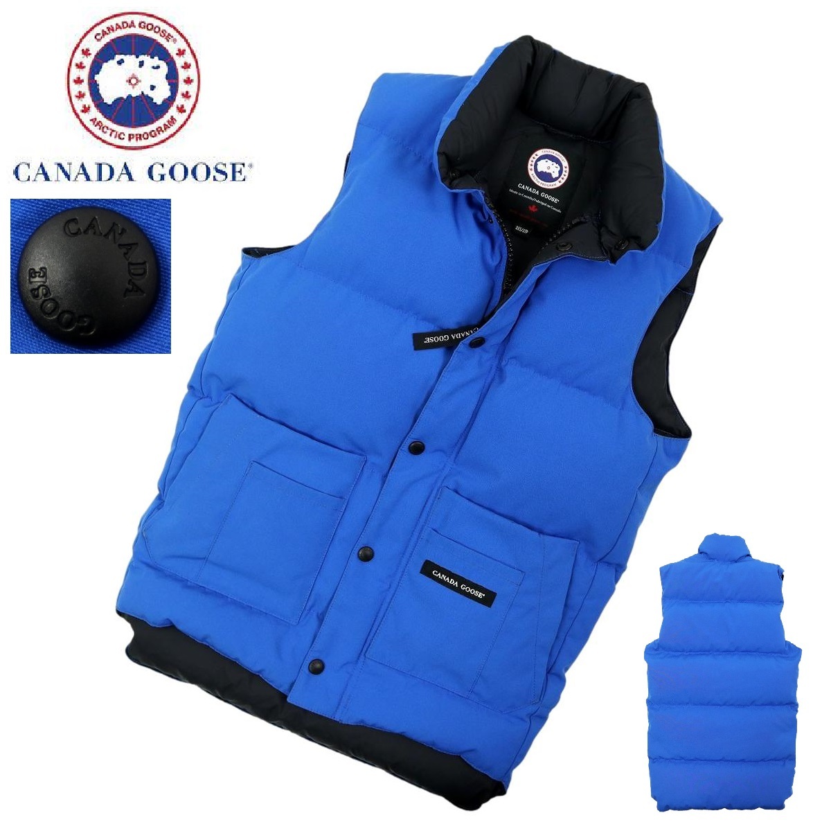 【B1456】【美品】【サイズXS】CANADA GOOSE カナダグース ダウンベスト グリフィンインターナショナル_画像1