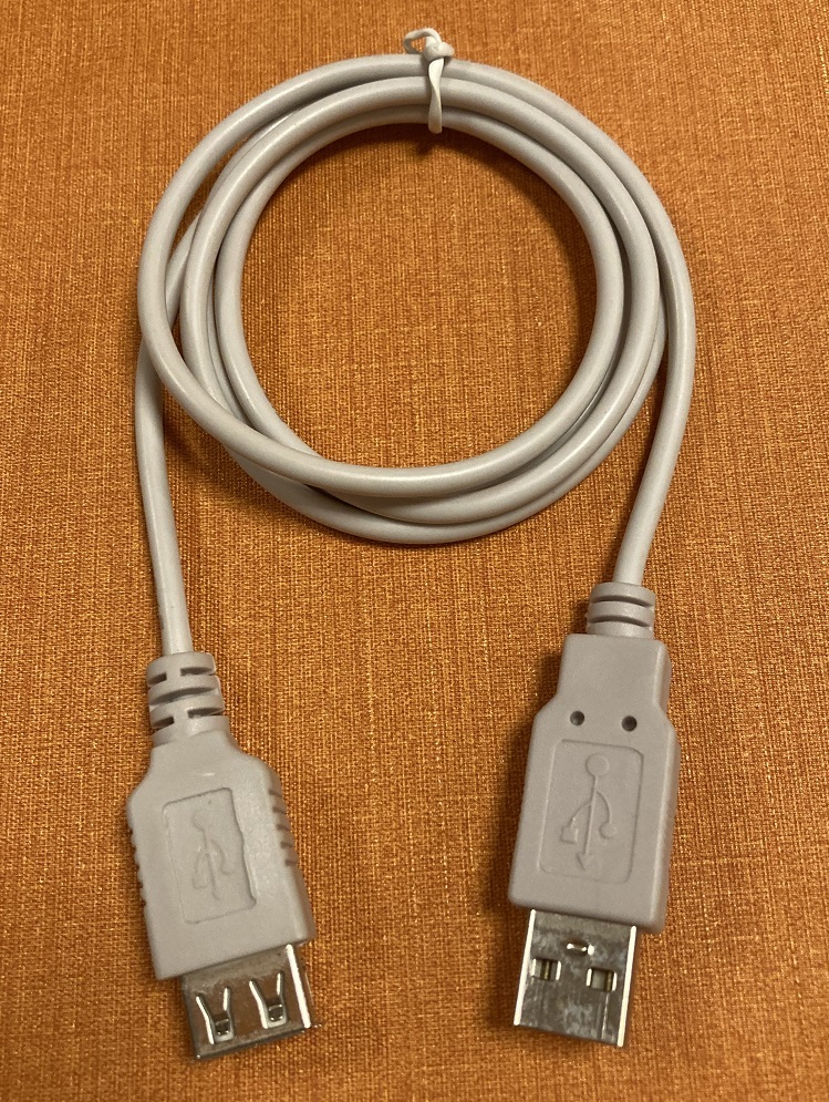 USB オス メス 変換 ケーブル １m 白 美品 延長 送料無料