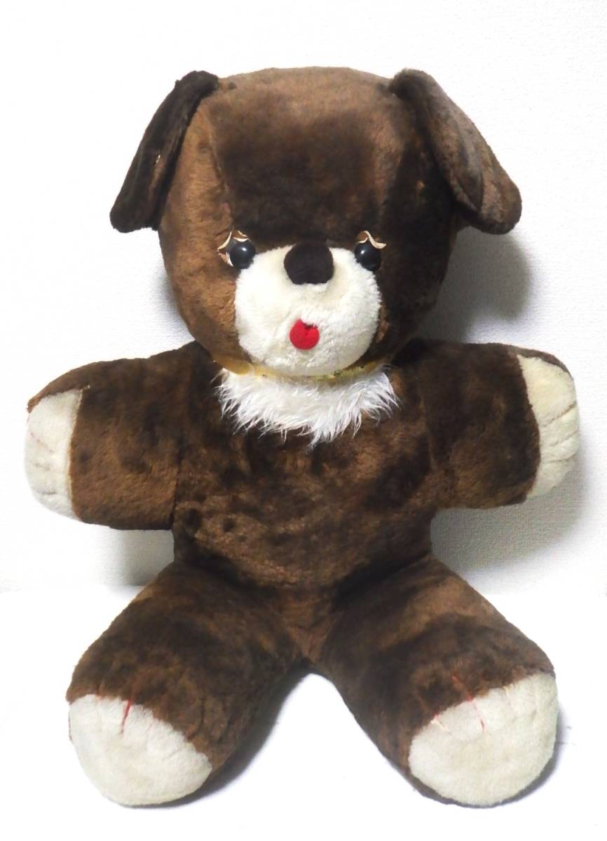  retro extra-large .... soft toy .. bear retro pop tea color Brown .. Chan Showa Retro total length approximately 70cm