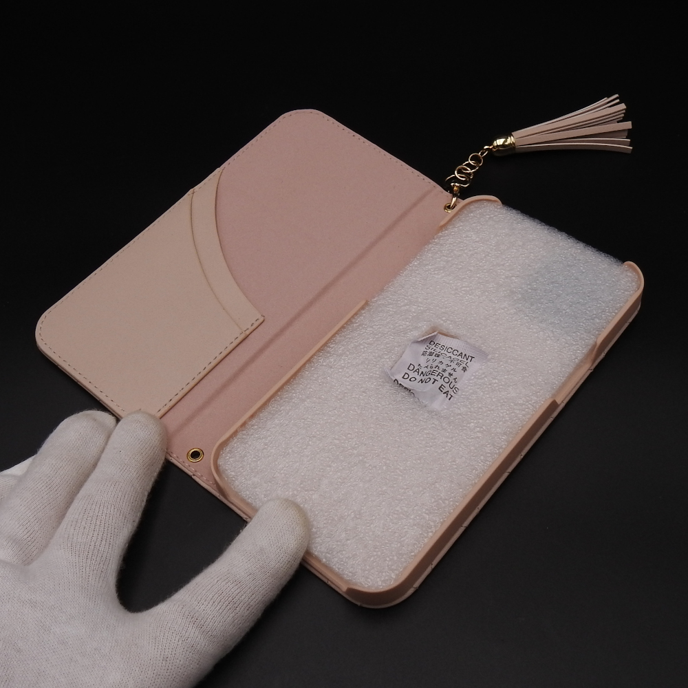 【美品】2020モデル iPhone12 pro max スマホケース 6.7インチ ピンク カード収納 スタンド機能付き_画像2