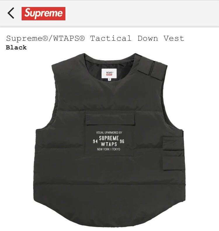 【Mサイズ】supreme wtaps Tactical Down Vestダウンベスト