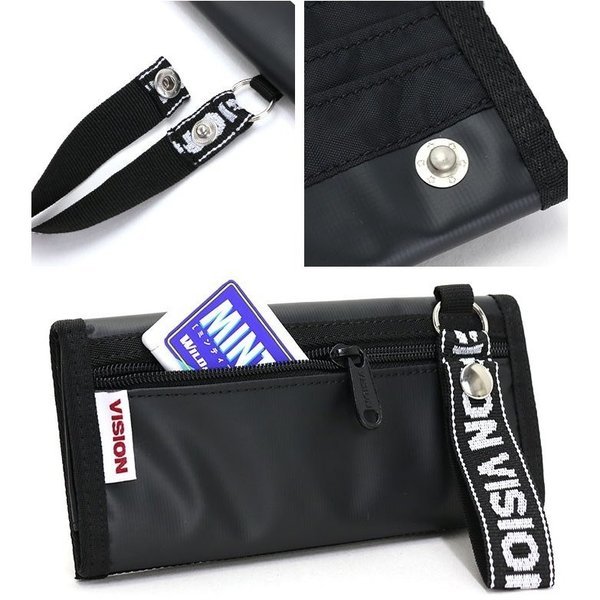  free shipping![VISION STREET WEAR] man and woman use covered type long wallet ( red )1 piece 3132 jpy .